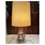 Glass jar lamp w/ wooden Chair inside