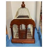 Decorative birdcage with cleaning tray