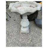Concrete bird bath