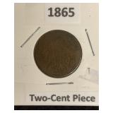 1865 two -cent piece