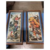 Vintage framed prints 19ï¿½x 9ï¿½