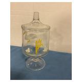 Vintage glass candy jar 7ï¿½tall