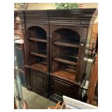 Bookshelves w/ lights and bottom storage