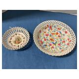 Vintage porcelain decorative bowls