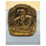 Vintage Bronze Bookend The End Of The Trail