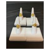 Costume gold plated rings Sizes 7& 7 1/2