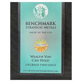 Benchmark 1/8 grain .999 find gold bar