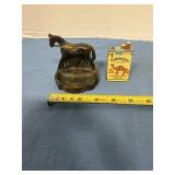 Vintage Bronze Horse Ashtray / Camel  lighter
