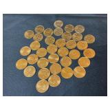 35 Gold Toned State Quarters