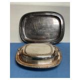 Silver plate tray/serving dish
