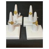 Costume gold plated rings Sizes 7& 7 1/2