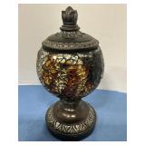 Mosaic glass lidded  jar