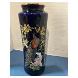 Ceramic blue vase 11' tall