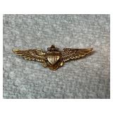 Sterling silver aviator pin