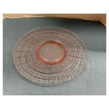 Pink depression glass 10' round plate
