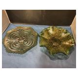 Vintage imperial and carnival glass plates