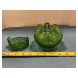 Vintage Green Glass Bowls