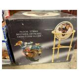 Floor Stand mother of Pearl gemstone globe NIB