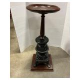 Vintage cast iron pot belly stove ashtray stand