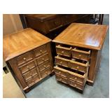 Pine Matching End / Side Tables 4 drawers
