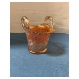 Carnival glass basket