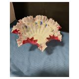 Victorian hand painted brides basket
