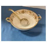 Noritake holiday sauce bowl with ladle
