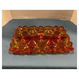 Aberina glass divided serving dish 12'x8'