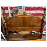 Antique Wood bed W/intricate carvings Full size