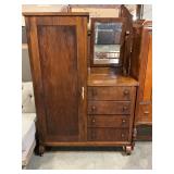 Antique Chifferobe w /4drawers & mirror
