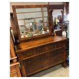 Antique dresser with Mirror 5 drawers