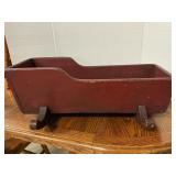 Wooden baby doll cradle 24' long