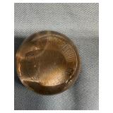 Glass paperweight Fall City Lithograph Lou KY