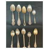 6 -9.25 Silver Spoons 128.5 Grams