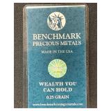 Benchmark 0.25 grain .999 Fine platinum bar