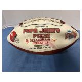 Football presented to Papa John's pizza 10/11/ 03