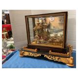 Carved Wood  Krishna Arjun Rath chariot sculpture