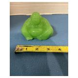 Jade Buddha chip on foot see pics
