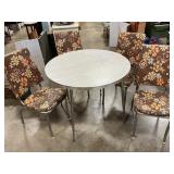 Vintage Formica &Chrome table,4Chairs & leaf