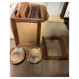 Box of assorted frames