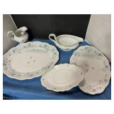 Bavaria German serving trays, gravy boat, creamer