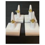 Costume, gold plated rings sizes 7&8