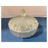 Frosted glass Handpainted candy dish