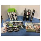 Xbox games , DVDs & VHS movies