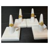 Costume gold plated rings size 7 1/2