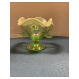 Fenton Art Glass Opalescent w/ fish handles