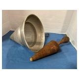 Vintage aluminum cone sieve and strainer