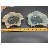 2 Hobnail glass candy dish