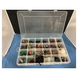 Rubbermaid storage bin w/ gemstones