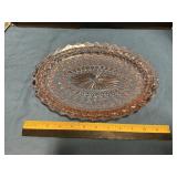 Depression glass serving platter